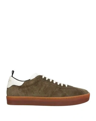 Officine Creative Italia Man Sneakers Military Green Size 7 Soft Leather