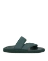 Officine Creative Italia Man Thong Sandal Deep Teal Size 8 Soft Leather In Green