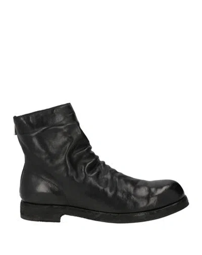 Officine Creative Italia Woman Ankle Boots Black Size 11 Leather
