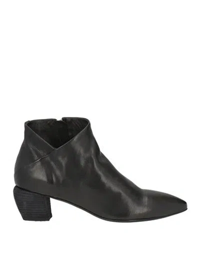 Officine Creative Italia Woman Ankle Boots Black Size 5 Leather In Multi