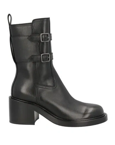 Officine Creative Italia Woman Ankle Boots Black Size 6 Leather