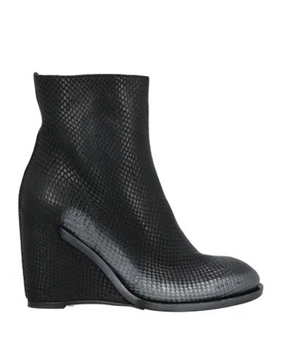 Officine Creative Italia Woman Ankle Boots Black Size 7 Leather