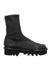 Officine Creative Italia Woman Ankle Boots Black Size 8 Leather In Black