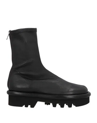 OFFICINE CREATIVE ITALIA OFFICINE CREATIVE ITALIA WOMAN ANKLE BOOTS BLACK SIZE 11 LEATHER