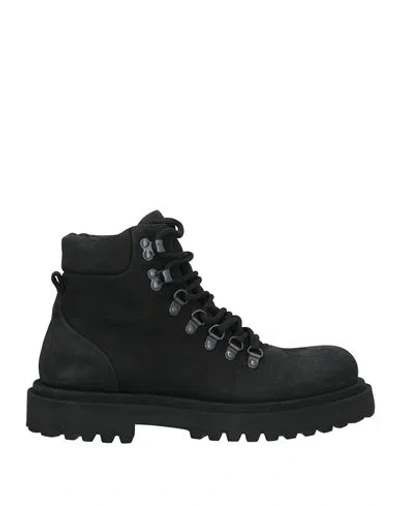 Officine Creative Italia Woman Ankle Boots Black Size 8 Leather