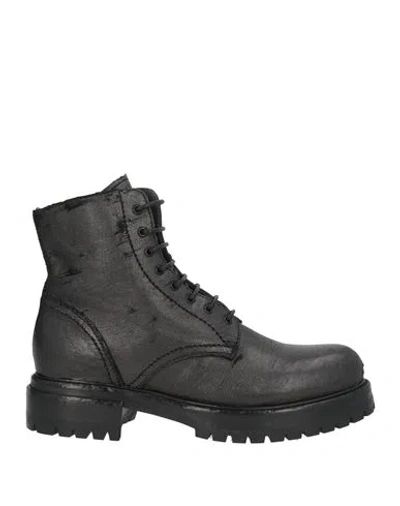 Officine Creative Italia Woman Ankle Boots Black Size 8.5 Leather