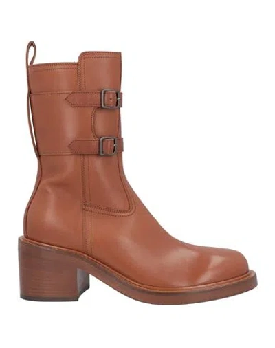 Officine Creative Italia Woman Ankle Boots Brown Size 6 Leather