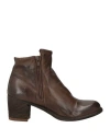 Officine Creative Italia Woman Ankle Boots Brown Size 8 Leather In Brown