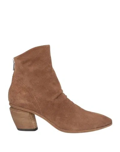 Officine Creative Italia Woman Ankle Boots Brown Size 8 Leather