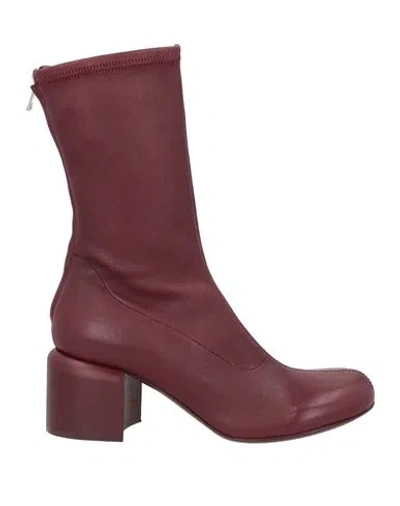 Officine Creative Italia Woman Ankle Boots Burgundy Size 8 Leather In Red