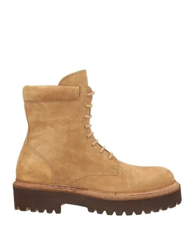 Officine Creative Italia Woman Ankle Boots Camel Size 6 Leather In Sand