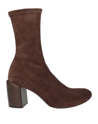 Officine Creative Italia Woman Ankle Boots Chocolate Brown Size 9 Leather