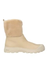 Officine Creative Italia Woman Ankle Boots Cream Size 8 Leather, Shearling In Neutral