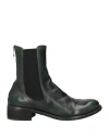 Officine Creative Italia Woman Ankle Boots Dark Green Size 7.5 Leather