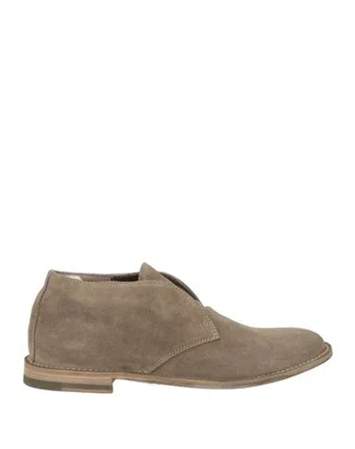 Officine Creative Italia Woman Ankle Boots Grey Size 6.5 Leather