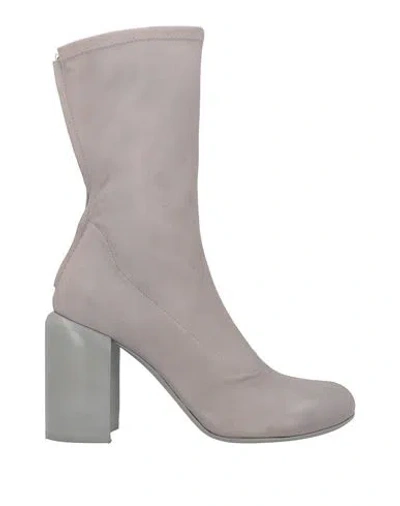 Officine Creative Italia Woman Ankle Boots Light Grey Size 10 Leather In Gray
