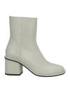 Officine Creative Italia Woman Ankle Boots Light Grey Size 6 Leather In Grey