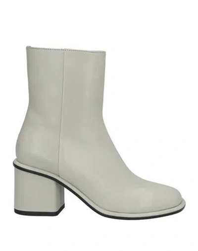 Officine Creative Italia Woman Ankle Boots Light Grey Size 6 Leather