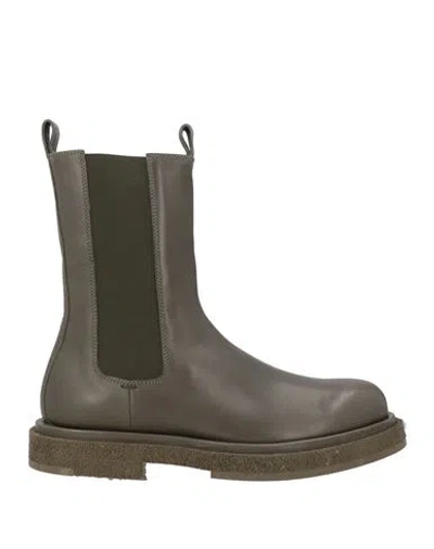 Officine Creative Italia Woman Ankle Boots Military Green Size 7 Leather