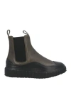 Officine Creative Italia Woman Ankle Boots Military Green Size 7 Soft Leather In Green