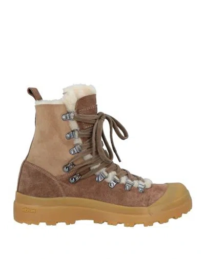 Officine Creative Italia Woman Ankle Boots Sand Size 7 Leather In Multi