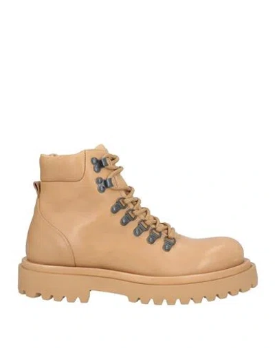 Officine Creative Italia Woman Ankle Boots Sand Size 8 Leather In Beige