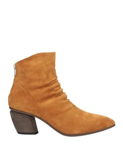 Officine Creative Italia Woman Ankle Boots Tan Size 6 Leather In Brown