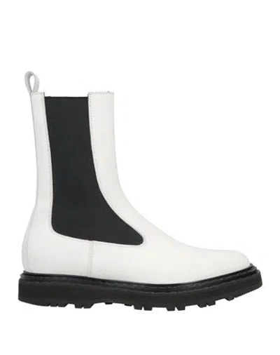 Officine Creative Italia Woman Ankle Boots White Size 7 Soft Leather