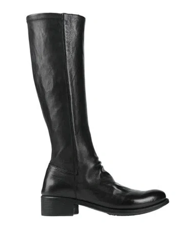 Officine Creative Italia Woman Boot Black Size 8 Leather