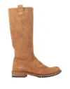 Officine Creative Italia Woman Boot Camel Size 8 Leather In Beige