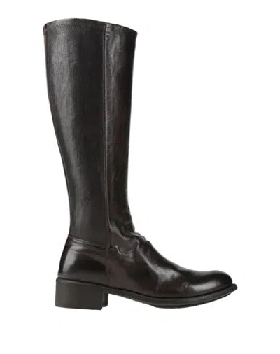 Officine Creative Italia Woman Boot Dark Brown Size 7 Leather