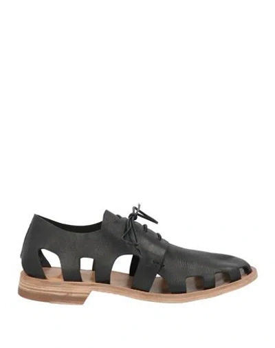 Officine Creative Italia Woman Lace-up Shoes Black Size 8 Leather