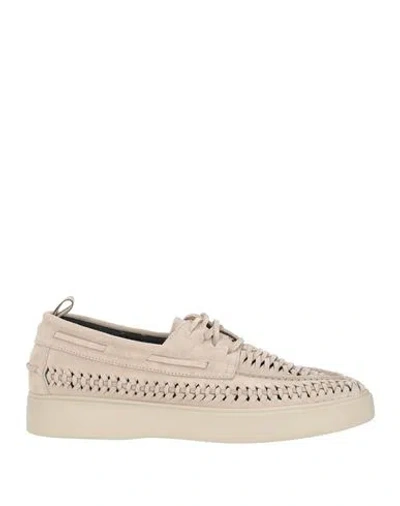 Officine Creative Italia Woman Lace-up Shoes Beige Size 7 Leather In Sand
