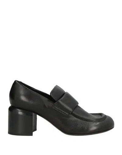 Officine Creative Italia Woman Loafers Black Size 11 Leather