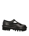 Officine Creative Italia Woman Loafers Black Size 7 Leather In Black