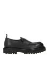 Officine Creative Italia Woman Loafers Black Size 8 Leather In Black