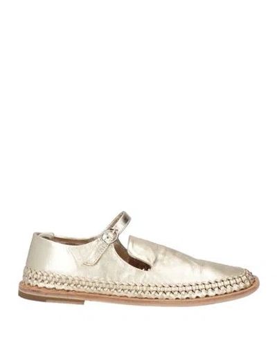 Officine Creative Italia Woman Loafers Platinum Size 7 Leather In Grey