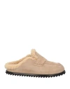 Officine Creative Italia Woman Mules & Clogs Beige Size 7 Leather