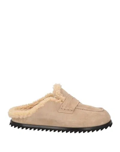 Officine Creative Italia Woman Mules & Clogs Beige Size 7 Leather In Beige