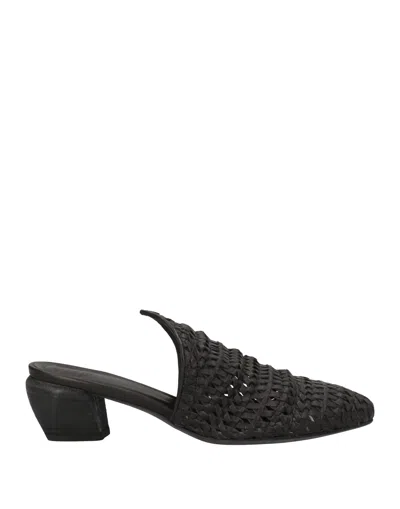 Officine Creative Italia Woman Mules & Clogs Black Size 7 Soft Leather