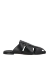 Officine Creative Italia Woman Mules & Clogs Black Size 7 Leather In Black