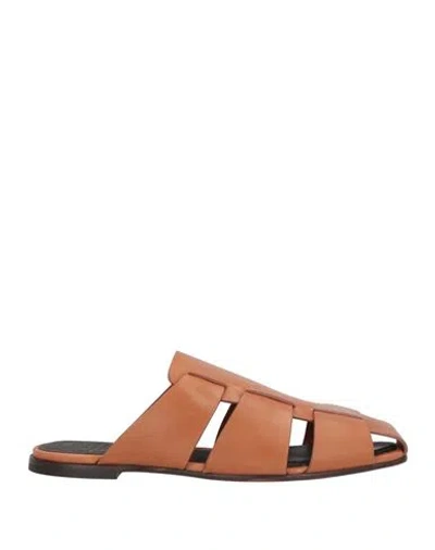 Officine Creative Italia Woman Mules & Clogs Tan Size 10 Leather In Brown