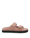 Officine Creative Italia Woman Sandals Antique Rose Size 8 Leather In Pink