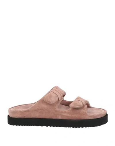 Officine Creative Italia Woman Sandals Antique Rose Size 8 Leather In Pink