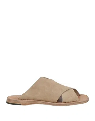 Officine Creative Italia Woman Sandals Beige Size 6.5 Leather