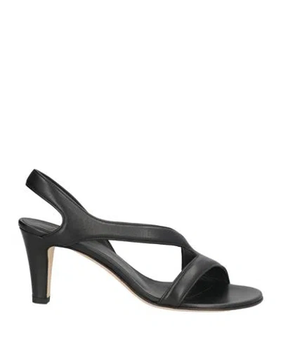 Officine Creative Italia Woman Sandals Black Size 10 Leather