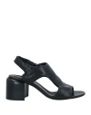 Officine Creative Italia Woman Sandals Black Size 6 Leather