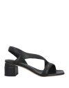 Officine Creative Italia Woman Sandals Black Size 8 Leather