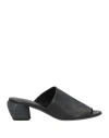 Officine Creative Italia Woman Sandals Black Size 8 Leather In Black