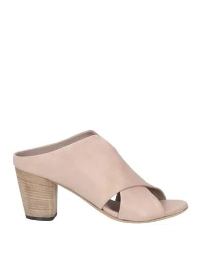 Officine Creative Italia Woman Sandals Blush Size 8 Leather In Pink